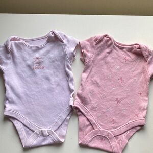 🌻Pink and White Baby Onesies Set